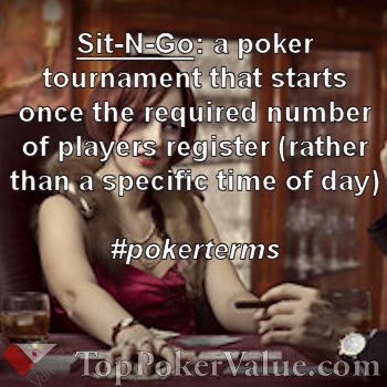 Sit and go poker